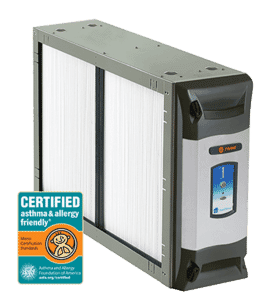 Trane Clean Effects indoor air cleaner, installed by Dalco Heating & Air to clean and sanitize indoor air from bacteria, viruses, mold, pollen and more