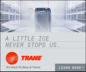 Trane “a little ice doesn’t stop us” AC unit frozen to ensure quality