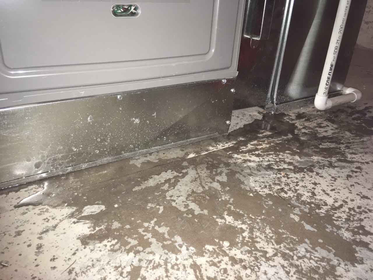 air handler leaking water on floor