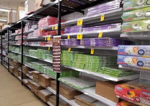 rows of air filters for sale at Denver hardware store