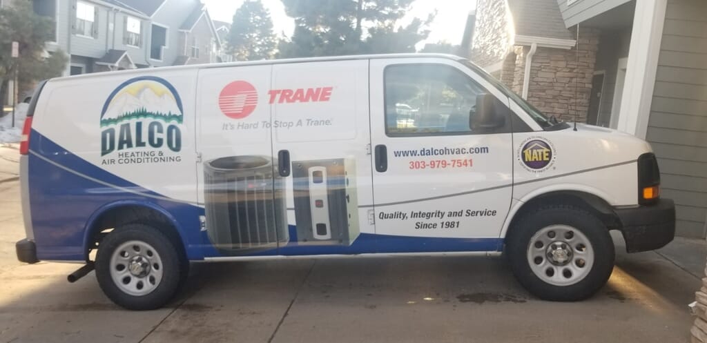 DALCO Heating & Air Conditioning van in Denver serving Highlands Ranch and nearby Colorado towns